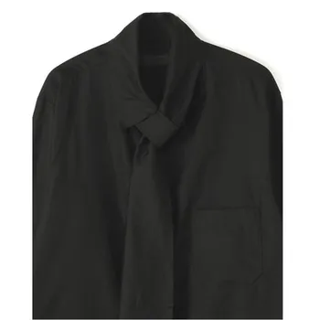 Noi Yamamoto bărbați stil decolteu cravată, cămașă întuneric domn stil camasa trend 