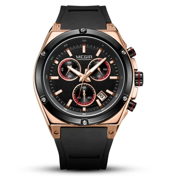 MEGIR Barbati Sport Watch de Brand de Top de Lux Cronograf Cuarț Bărbați Ceasuri Relogio Masculino Silicon Militari ai Armatei Ceas de mână Ceas 