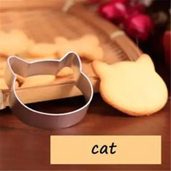 2 BUC Oțel Inoxidabil Pisica Forma de Tort Mucegai DIY Fondante Mucegai Tăietori Cookie Instrumente de Copt 