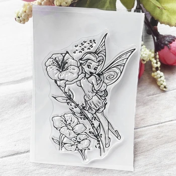 Flower Fairy Silicon Clar Sigiliul Timbru DIY Scrapbooking Relief Album Foto Carte de Hârtie Decorative