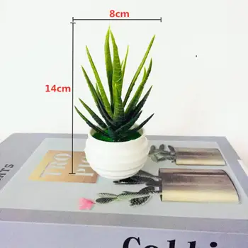 Mini Artificiale Aloe Plante Bonsai Mic Simulat Copac Plante În Ghiveci, Flori False Masa De Birou Ghivece Cu Ornamente De Grădină Acasă Decor 