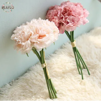 1 Buchet Hortensie Bujor Buchet de Flori Artificiale Floristica DIY pentru Casa Nunta Decorative La 2 Culori 