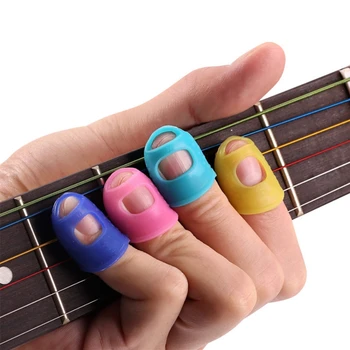 4buc/Set Degetul Silicon Paznici Chitara Guitarra Degetului Protectori Pentru Chitara Ukulele Culoare Aleatorii 