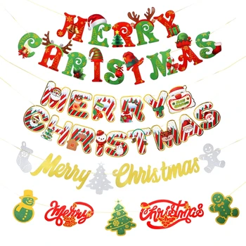 Crăciun Banner Garland Crăciun Fericit Decor Pentru Acasă 2021 Ornamente De Crăciun Cadou De Crăciun Navidad Natal Noi Anul 2022 
