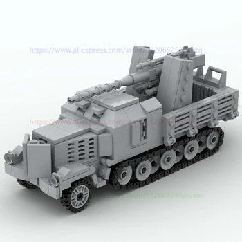 Arme militare Blocuri Selbstfahrlafette auf 18 tone Zugkraftwagen Soldat Cifre Jucării Educative pentru Copii 551PCS 