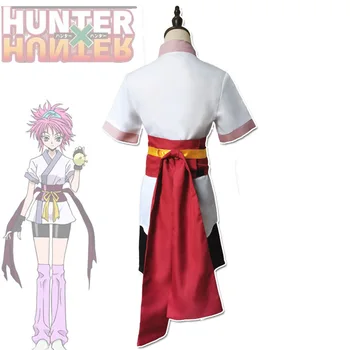 Anime Hunter X Hunter Machi Komacine Cosplay Costum cu Roz Violet Peruca Kunoichi de sex Feminin Costum Ninja Phantom Trupa Costum 