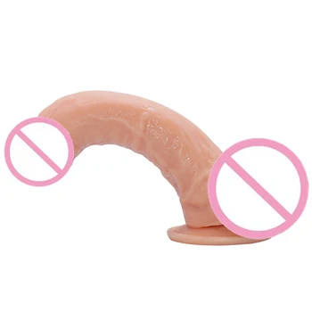 YUELV 24*5 CM Mare Curbat Realist Penis artificial Jucarii Sexuale Pentru Femei ventuza Penis Artificial G-spot Stimula Masturbari Penis Cock 