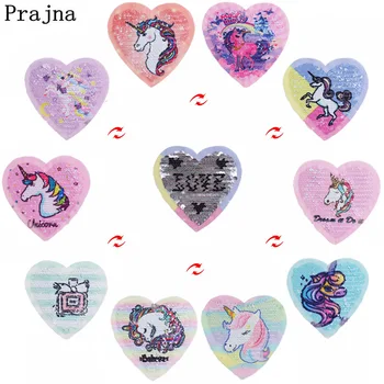 Prajna Inima Unicorn Embroideriy Patch-Uri Anime Coroana Cat Coase Pe Patch-Uri Reversibile Printesa Aplicatiile Pentru Sacou Rochie Ornamente F 