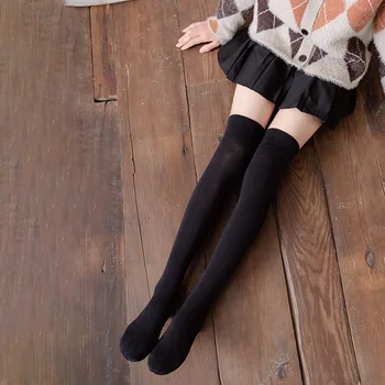 Lolita Genunchi Ridicat Sosete de Iarna Femei Lunga Chrismas șosete Harajuku Coapsa Inalta Șosete Pentru Fete Plus Dimensiune Ciorapi