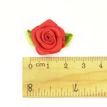 50PCS 2CM Mătase Artificială Mini Rose Flori Capetele Face Panglica de Satin DIY Meșteșug Scrapbooking Aplicatiile Pentru Decor Nunta 