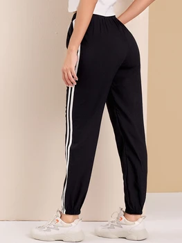 Primavara-Vara Nou Stil de Moda pentru Femei Sport Vânt Talie Elastic Liber Stretch Pantaloni Casual 