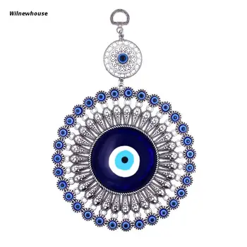 Albastru Turcesc Albastru Deochi Decor De Perete Agățat Pandantiv Amulete Ornament Cheie Inel Grădină Acasă Binecuvântare De Protecție Cadou Lucky 