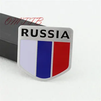 BUN 3D de Aluminiu Rusia Flag autocolant auto accesorii Emblema autocolante pentru focus chevrolet skoda Auto honda Insigna Decal 