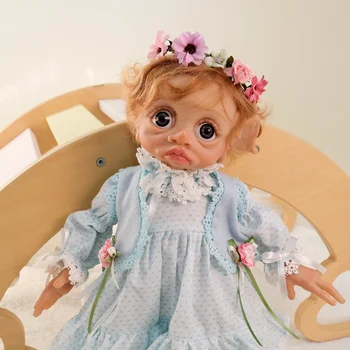 42CM Renăscut Baby Doll Tinky Fairy Elf Papusa Copil Foarte Drăguț ghirlande din p Băiat Fată Manual Detaliate de Înaltă Calitate Vopsea de Artă Papusa 