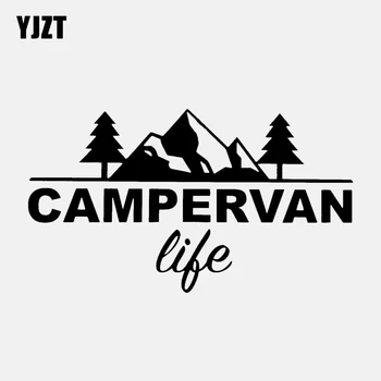 YJZT 14.8 CM*8.3 CM Moda Campervan viața de Vinil Mașină Minunată Fereastră Autocolant Decal Negru Argintiu C11-1611 