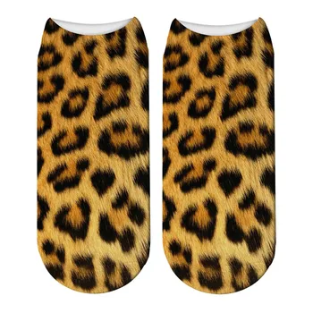 Animale 3D de Imprimare Leopard Șosete Animal tipar Digital Drăguț Șosete de Bumbac Kawaii Unisex Femei Glezna Șosete Cosplay Petrecere