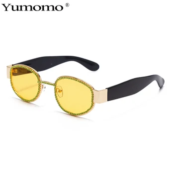2020 moda Diamant ochelari de Soare femei Barbati Brand de lux de Design Stras ochelari de Soare pentru Femei-O Bucată Ovală uv400 Ochelari 