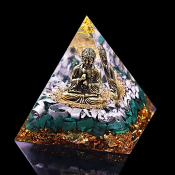 Buddha Orgon Piramida De Cristal Natural De Vindecare Chakra Stone Reiki Energia De Echilibrare Generator De Joasa Piramida Instrument De Meditație 