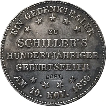 1859 germană 1 Thaler monede COPIA 33MM 