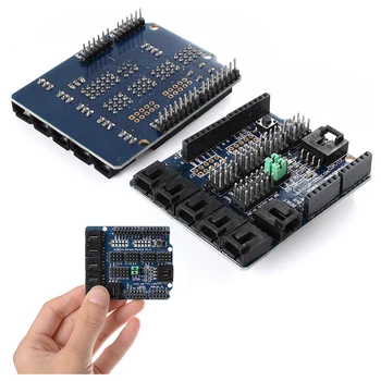 Pentru Arduino UNO, MEGA Duemilanove Senzor Shield V4 Analog Digitale Modulul de Servo Motor 