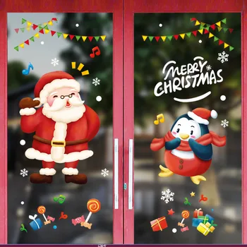 Crăciun fericit, Moș Crăciun Elan Fereastra Autocolante Decoratiuni pentru Casa Magazin Fereastră Decor Crăciun Fericit și An Nou 2022 45x60cm 