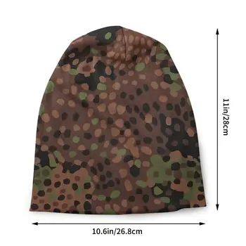 Germană Erbsenmuster Camo Chelioși Căciuli De Animale Piele De Leopard De Pălării De Moda In Aer Liber Capace Cald Multifuncțional Capota Pălărie Tricot 