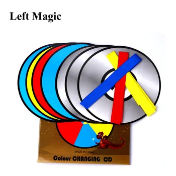 Schimbare culoare Laser CD Trucuri Magice Pungă de Hârtie de Culoare Schimbare Magie CD Magic Recuzita de Scenă Pusti Iluzie Accesorii G8083 