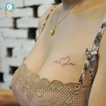 Impermeabil Tatuaj Temporar Autocolant sexy val de dragoste tatuaj pe piept tatuaj autocolante flash tatuaj tatuaje false pentru fata pentru femei