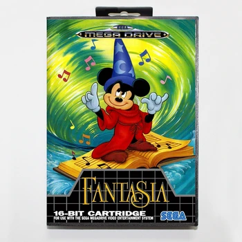Sega MD jocuri card - Fantasia cu cutie pentru Sega MegaDrive Consolă de jocuri Video pe 16 biți MD card 