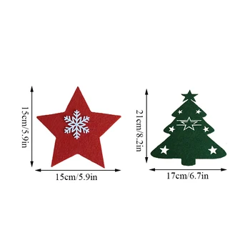 4buc Xmas Tacâmuri Sac de Buzunar Decoruri de Crăciun Copac Stele Fulg de nea Furculita Cutit Lingura Titularul Pungi pentru Bucatarie Tacamuri Organizator 