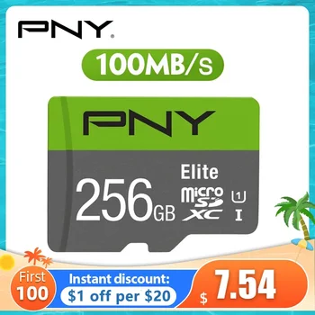 PNY TF card de Clasa 10 U1 Mini sd card de memorie TF card de Citire viteza de 100MB/s SDXC card Pentru camera Digitală /camera video/tableta/telefon 
