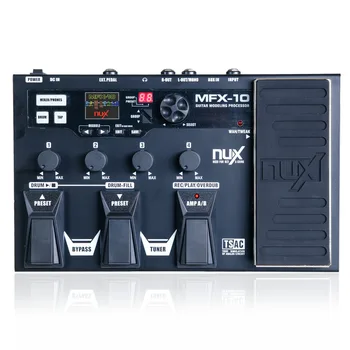 NUX MFX-10 Multi-Procesor Efecte Chitara Pedale, 55 De tipuri de efecte, AUX-in, tv LCD DisplayDrum Recorder 55 Efect 72 Presetate