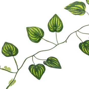 M17D Artificiale Pepene verde de Viță de vie Reptile, Soparle Terariu Urca Decor Fals Plante Frunze 