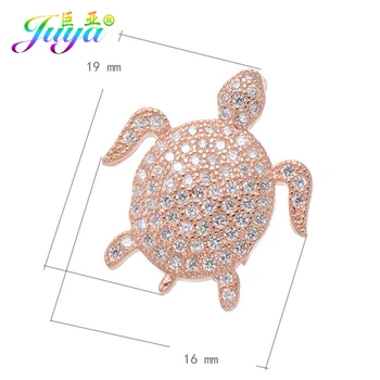 Juya Bijuterii DIY Constatările Consumabile Micro Pave Placat cu Cupru Turtle Farmec Pandantive Pentru Femei Barbati Handmade, Pandantive Bijuterii 