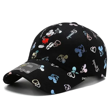 Disney Brodat Mickey Imprimare Copii Caciula Copii Băieți Fete De Baseball Capac Pălărie De Soare Timbru Hip Hop Pălărie Djustable Casual Capac