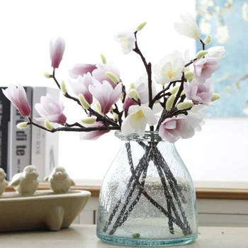 Artificiale Magnolia Mătase Fals Ramură de Flori Fleur Artificielle Flores Aranja Masa de Nunta Decor Acasă Partid accesoriu 