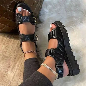 Vara Platforma Femei Sandale Negre 2021 Casual În Aer Liber, Moda Confortabil De Cauzalitate Doamnelor Sandale De Înaltă Calitate, Pantofi De Plaja