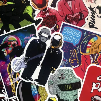 22buc de Înaltă Calitate Daft Punk Chibi Desene animate Pvc Impermeabil Copii, Papetărie, Jucării Autocolante pentru Laptop Depozitare Skateboard Chitara Bicicleta 