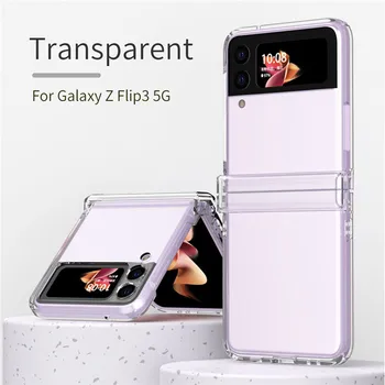 Pentru Samsung Galaxy Z Flip 3 Caz Balama Complet de Protecție de Culoare Bomboane PC Greu Capacul Telefonul Pentru Galaxy Z Flip3 5G 