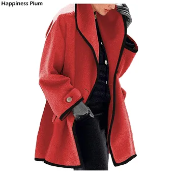 Femeile în Jos Jacheta de Iarna pentru Femei de Iarnă Haină de Lână Trenci Jacheta Doamnelor Cald Slim Palton Lung Uza 