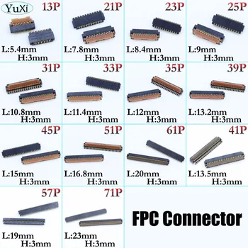 2 buc/lot Ecran LCD Conector FPC 13/21/23/25/31/33/35/39/45/51/61/41/57/71 pin Logica pe placa de baza placa de baza 