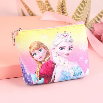 Noi Disney de desene animate drăguț elsa frozen Anna printesa monedă pungă de Copii de mână gustare bag PU geantă de depozitare pungă de monede 