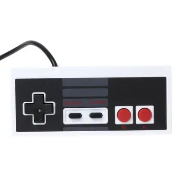 USB Controler de Jocuri Plug-Play din Plastic Negru+Gri pentru NES PC Windows Nou 