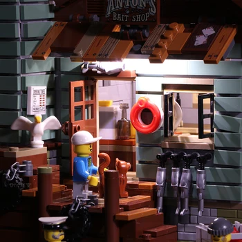 Led light set pentru 21310 Vechi Magazin de Pescuit oraș serie de blocuri model 16050 aprinde jucării(doar Lumina,nu blocuri)