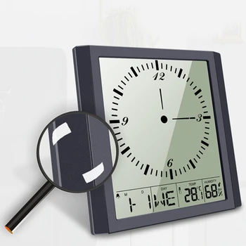 Digital Ceas de Perete, Ceasuri de Alarmă pentru Dormitor Decor Acasă, Ecran Mare LCD cu Timp/Calendar/Afișaj Temperatură 