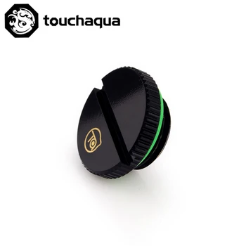 Touchaqua 'G1/4' Dop de Etanșare Alamă Blocare Cooler Plug folosi Monede pentru Manual de Strângere de Oprire a Apei de Blocare Accesorii negru argintiu TA-F09