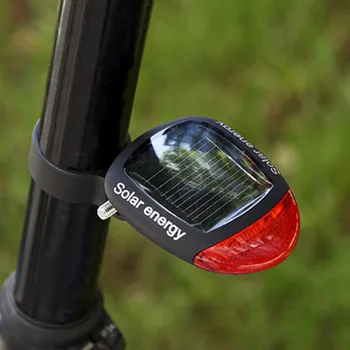 Rezistent la apa Lumina Bicicleta cu 2 LED-uri 4 Modul Solar Alimentat din Spate Intermitente Coada de Lumină pentru Biciclete Ciclism Lampa de Avertizare de Siguranță Lumină Intermitentă 