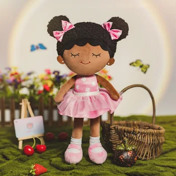 Moale Păpuși De Pluș Afro-American Doll Baby Girls Cadou Jucarii De Plus Pentru Copii Papusa Rag Doll Copilul Cârpă Papusa Dora Starpony 