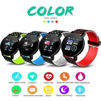 119plus Smartwatch Fit pro Sport Impermeabil Ceas Inteligent Bărbați Femei Fitness Tracker Inima Monitor de Presiune sanguina Dormit Mesaj 